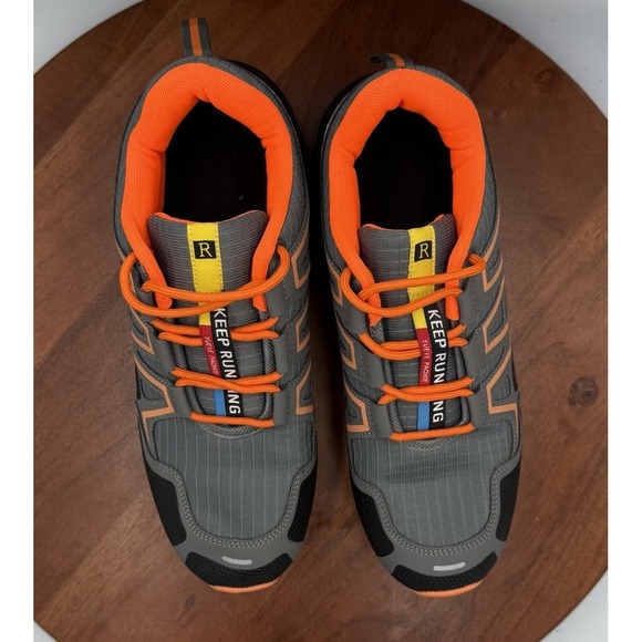 KEEP RUNNING Brand Speed 3 Running Shoes  Gray/Orange Size EU 43/US 10-10.5 - Picture 9 of 10
